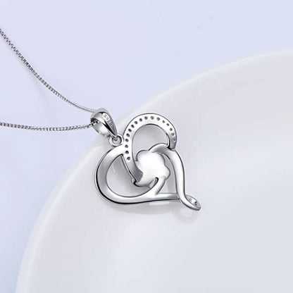 Dog Paw Heart Necklace