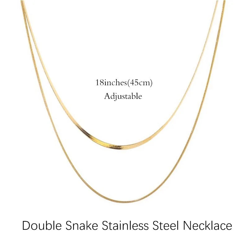 Stainless Steel Snake Chain Necklace