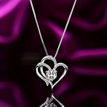 Elegant Heart Zircon Necklace