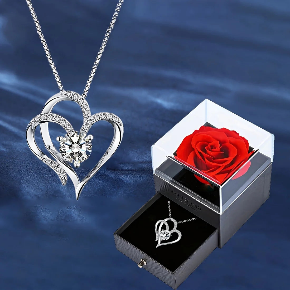 Elegant Heart Zircon Necklace